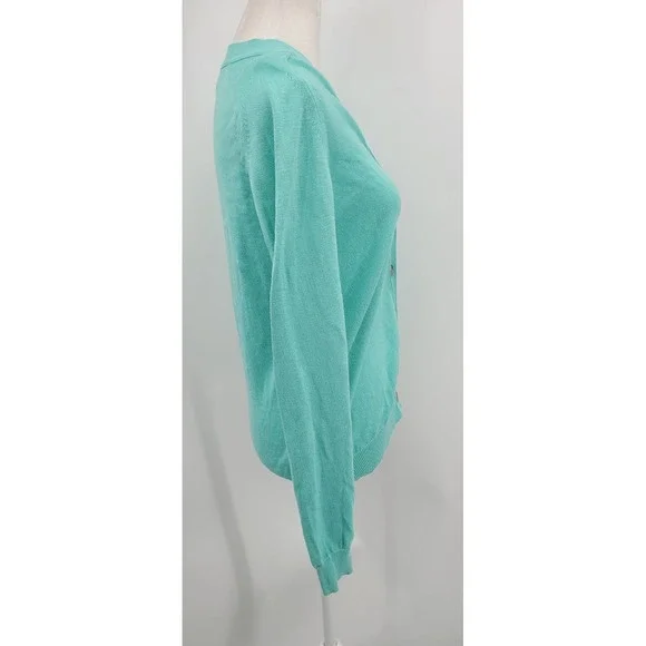 Ralph Lauren Sport Women Preppy Cardigan Large Old Money Tortoiseshell Button - Picture 10 of 13